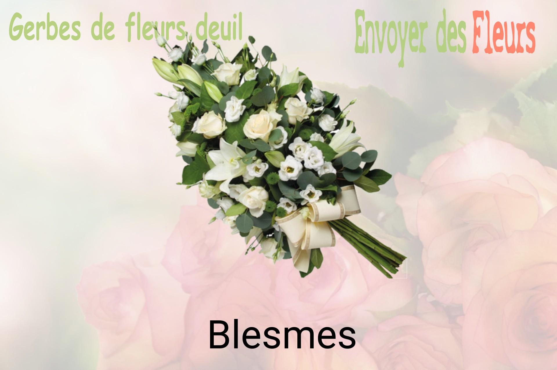 Gerbe de fleurs de deuil livrée à Blesmes